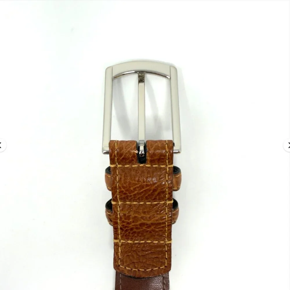 Torino Leather Co Woven Elastic Belt Khaki‎ Brown 54
